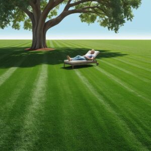 Well manicured lawn